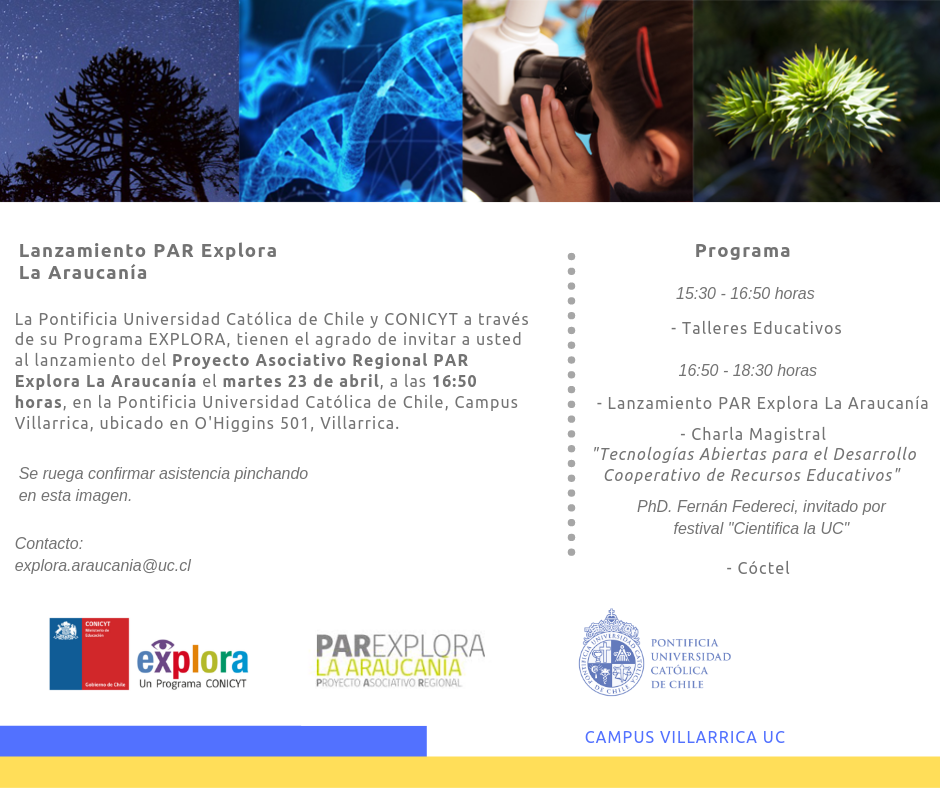 Invitacin Lanzamiento PAR Explora La Araucania